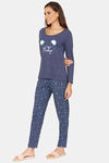 Rosaline Starry Nights Knit Cotton Pyjama Set - Ocean Cavern — thumbnail 2